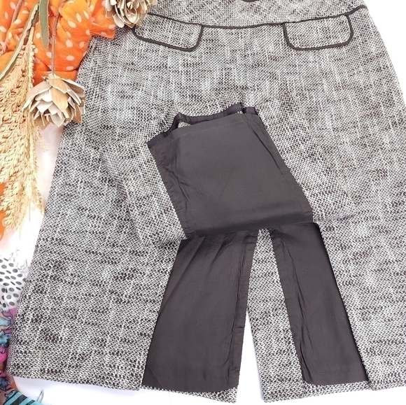 Loft Brown Wool Blend Skirt Sz 8 - Picture 8 of 9